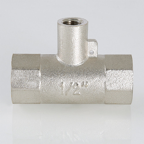 Тройник для подключения датчика температуры 1" x M10 x 1" VTr.250.N.0006