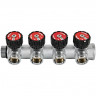 Коллектор распределительный с клапанами 3/4", 4 отвода 3/4" ЕК ROMMER