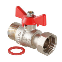 Кран шаровой VALTEC 1" ВР/НР, с накидной гайкой (VT.260.N.0606)