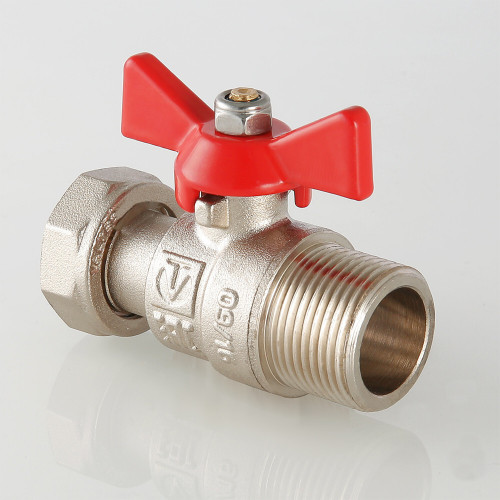 Кран шаровой VALTEC 1" ВР/НР, с накидной гайкой (VT.260.N.0606)