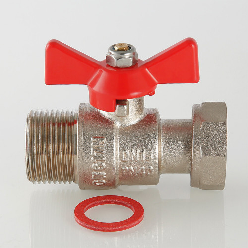 Кран шаровой VALTEC 1" ВР/НР, с накидной гайкой (VT.260.N.0606)
