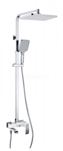 Душевая система GANZER GZ44161-F, с тропическим душем, белый