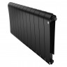 Радиатор биметаллический Royal Thermo Infinity 500 Noir Sable 12 секций, нижнее подключение VR80