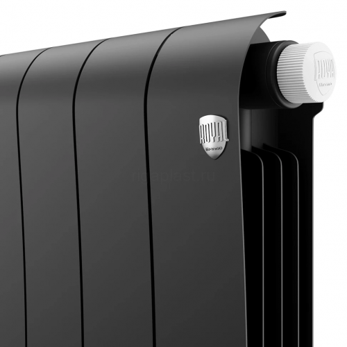 Радиатор биметаллический Royal Thermo Infinity 500 Noir Sable 12 секций, нижнее подключение VR80