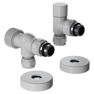 Набор термостатический осевой 1/2" Royal Thermo Design Pro 15мм М30х1,5 (Белый)