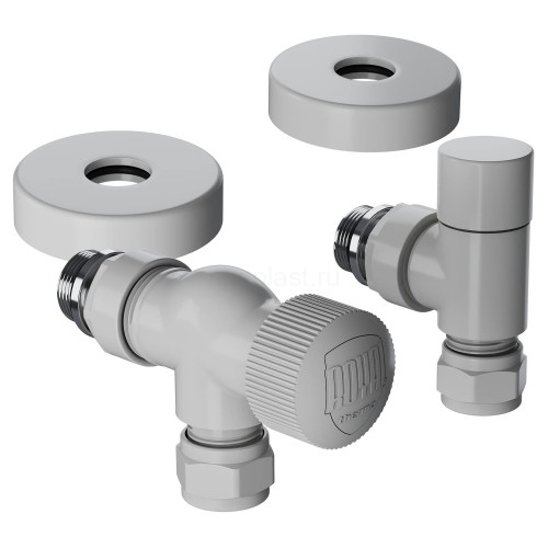 Набор термостатический осевой 1/2" Royal Thermo Design Pro 15мм М30х1,5 (Белый)