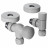 Набор термостатический осевой 1/2" Royal Thermo Design Pro 15мм М30х1,5 (Белый)