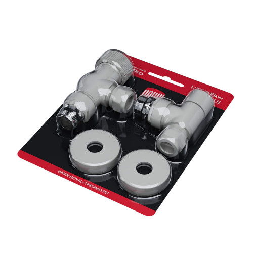 Набор термостатический осевой 1/2" Royal Thermo Design Pro 15мм М30х1,5 (Белый)