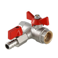 Кран шаровой VALTEC BASE 1/2" ВР/ВР, с обратным клапаном и дренажом (VT.248.N.04)