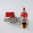 Кран шаровой VALTEC BASE 1/2" ВР/ВР, с обратным клапаном и дренажом (VT.248.N.04)
