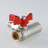 Кран шаровой VALTEC BASE 1/2" ВР/ВР, с обратным клапаном и дренажом (VT.248.N.04)