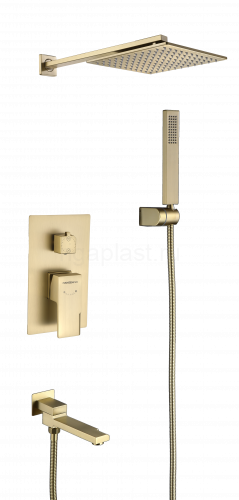 Душевая система HansenPRO HL34095-D, скрытый монтаж, матовое золото