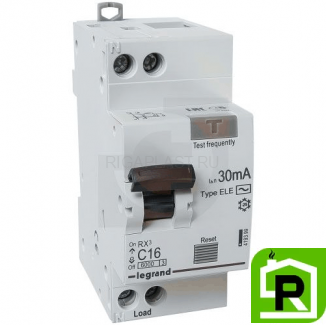 419396. Legrand RX. Дифавтомат - (АВДТ) 2P 6А, 30мА, Тип АС