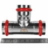 Тройник равнопроходной ROMMER 28 мм из нержавеющей стали, RSS-0013-000028
