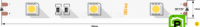 Лента со скотчем 3М светодиодная стандарт 5050, 30 LED/м, 7,2 Вт/м, 12В , IP20, Цвет: Холодный белый