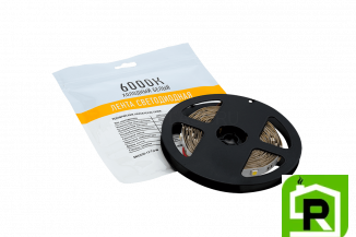 Лента со скотчем 3М светодиодная стандарт 5050, 30 LED/м, 7,2 Вт/м, 12В , IP20, Цвет: Холодный белый