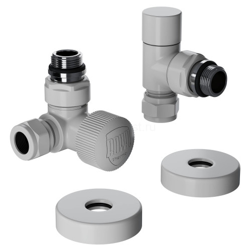Набор термостатический трехосевой 1/2" Royal Thermo Design Pro 15мм М30х1,5 (Белый)