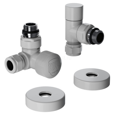 Набор термостатический трехосевой 1/2" Royal Thermo Design Pro 15мм М30х1,5 (Белый)