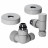Набор термостатический трехосевой 1/2" Royal Thermo Design Pro 15мм М30х1,5 (Белый)