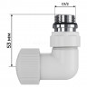 Набор термостатический трехосевой 1/2" Royal Thermo Design Pro 15мм М30х1,5 (Белый)