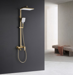Душевая система GANZER GZ44161-S, с тропическим душем, матовое золото