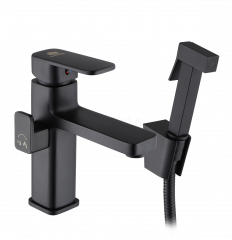 Смеситель с гигиеническим душем GANZER GZ12053-C, черный
