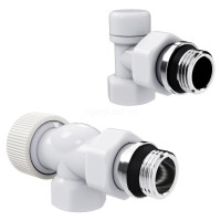 Набор термостатический осевой Royal Thermo Design 1/2" М30х1,5 (Белый)