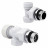 Набор термостатический осевой Royal Thermo Design 1/2" М30х1,5 (Белый)