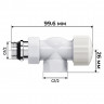 Набор термостатический осевой Royal Thermo Design 1/2" М30х1,5 (Белый)